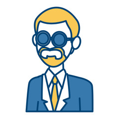 School teacher cartoon icon vector illustration graphic design