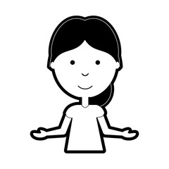 woman with open arms  vector illustration