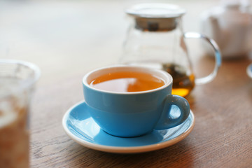 A cup of tea on the table