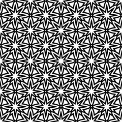 Geometric ornament. Black and white seamless pattern - 177805727