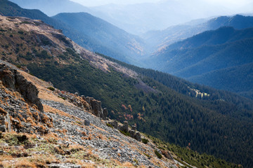 Obraz premium trekking in Calimani mountains, Romania