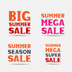 Summer sale message set