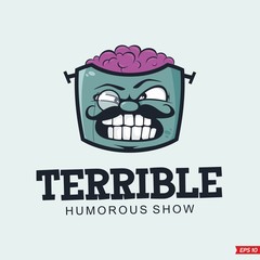 Modern vector professional sign logo terrible show