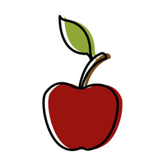 Delicious apple fruit icon vector illustration graphic design