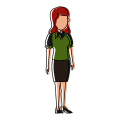 School teacher cartoon icon vector illustration graphic design