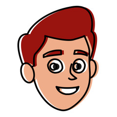 Fototapeta premium Man smiling cartoon icon vector illustration graphic design