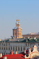 City roofs and Peter and Paul Cathedral. Kazan, Russia
