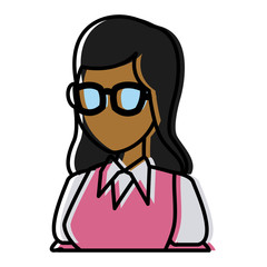 School teacher cartoon icon vector illustration graphic design