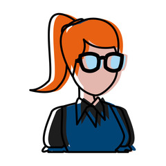 School teacher cartoon icon vector illustration graphic design