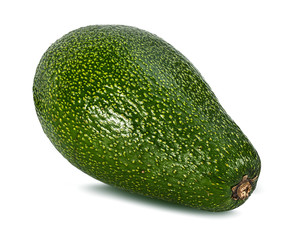 Fresh avocado isolated on white background with clipping path