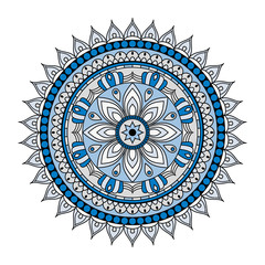 Flower Mandalas. Vintage decorative elements. Oriental pattern, vector illustration. Islam, Arabic, Indian, turkish, pakistan, chinese, ottoman motifs