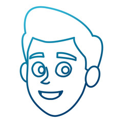 Boy face cartoon icon vector illustration graphic design