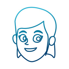 Obraz na płótnie Canvas Girl cartoon face icon vector illustration graphic design