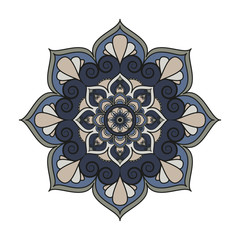 Flower Mandalas. Vintage decorative elements. Oriental pattern, vector illustration. Islam, Arabic, Indian, turkish, pakistan, chinese, ottoman motifs