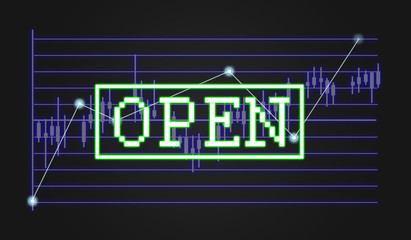 Obraz premium Concept of open stock market
