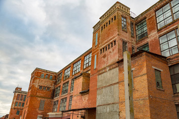 Abandoned and forsaken industrial building of the early 20th century
