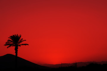 Red Andalusian sunset