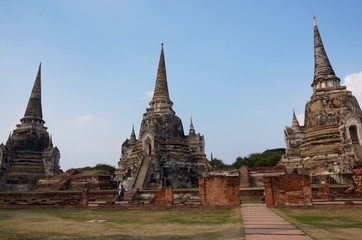 Fototapeta premium Wat Phra Si Sanphet view, Ayutthaya