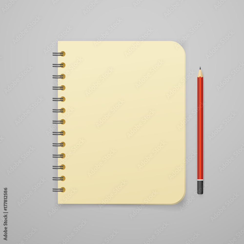 Poster retro binder vector illustration. vector branding mockup