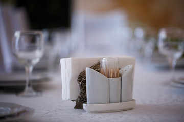 cutlery on the table
