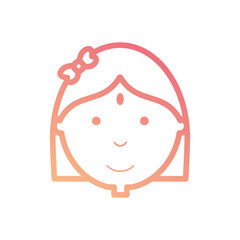 woman  face  vector illustration