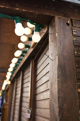 Obraz premium Street decoration of light for the Christmas and New Year holidays in Lvov