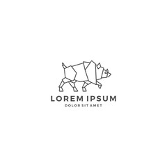 boar pig hog warthog logo