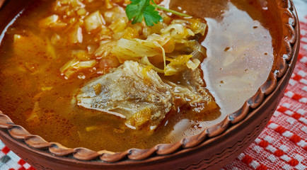 sweet and sour beef cabbage soup