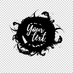 Grunge shape. Text frame. Dirty Artistic Design Element. Vector illustration.