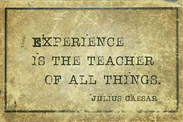 experience is teacher Caesar