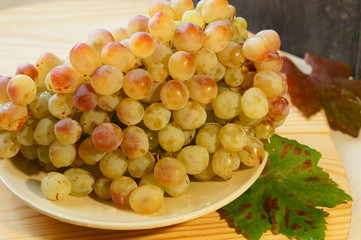 yellow juicy grapes