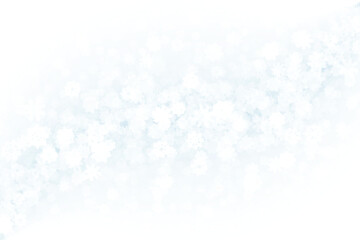 Merry Christmas Clear Vector Background. Frost Effect on Glass with Realistic Snowflakes Overlay on Light Blue Backdrop. Xmas Holidays Abstract Illustration