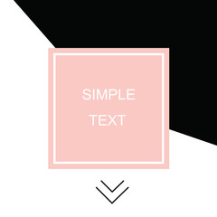 Cover with a minimal design. Abstraction of modern style for banners, posters, leaflets, business cards, invitations, cards and brochures. Vector frame for text. Geometric background.