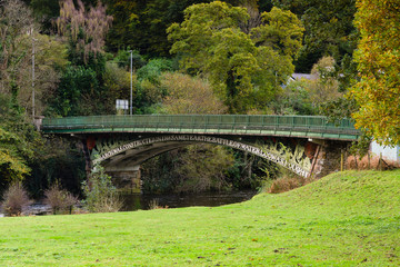 The Waterloo Bridge constructed in 1815 crossing the River Conwy in Betws y Coed North Wales an early cast iron bridge designed by Thomas Telford