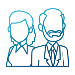 Teachers teamwork couple icon vector illustration graphic design