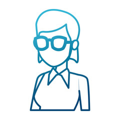 School teacher cartoon icon vector illustration graphic design