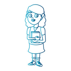 School girl cartoon icon vector illustration graphic design
