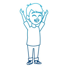 Cute schoolboy cartoon icon vector illustration graphic design