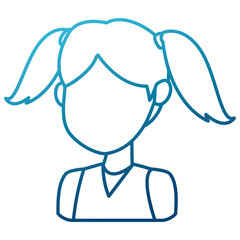 Girl faceless cartoon icon vector illustration graphic design