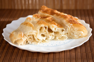 Traditional Bulgarian home-made banitsa