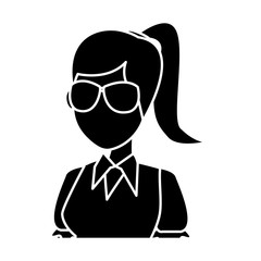 School teacher cartoon icon vector illustration graphic design