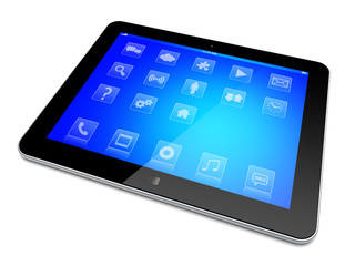 Tablet PC on a white