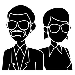 Teachers teamwork couple icon vector illustration graphic design