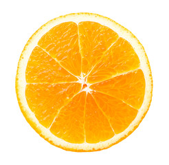 Fototapeta na wymiar Slice of fresh orange isolated on white background with clipping path