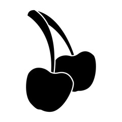 Cherries sweet fruit icon vector illustration graphic design
