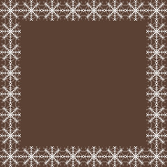 Snowflake vector winter frame