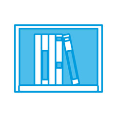 Books on shelf icon vector illustration graphic design