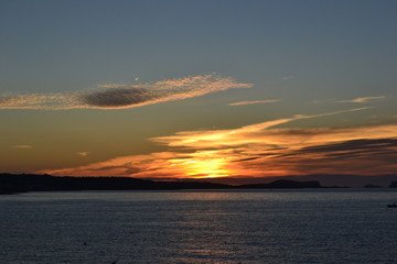 Beautiful sunset sea