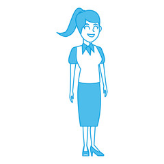 School teacher cartoon icon vector illustration graphic design