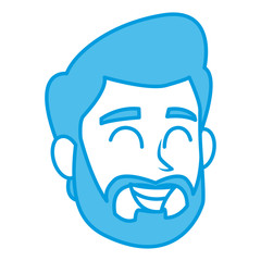 Man smiling cartoon icon vector illustration graphic design